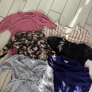 Lot of 6 Large Maternity Blouses